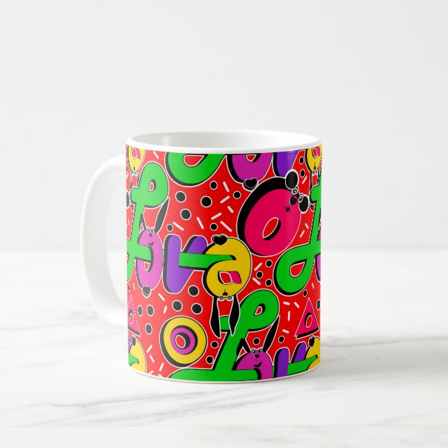 Love, typography coffee mug (Front Left)