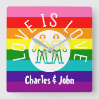 Love Typography Gay Couple Pride LGBT Rainbow Logo