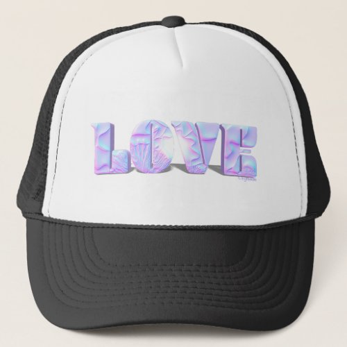 LOVE Typography Graphic Cool Art Trucker Hat