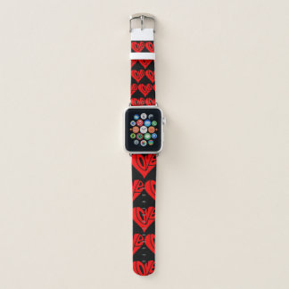 Love Typography in Heart Shape Apple Watch Band