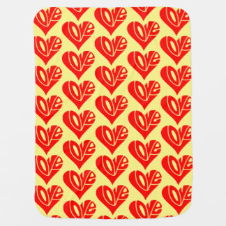 Love Typography in Heart Shape Baby Blanket