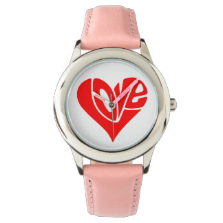 Love Typography in Heart Shape Watch