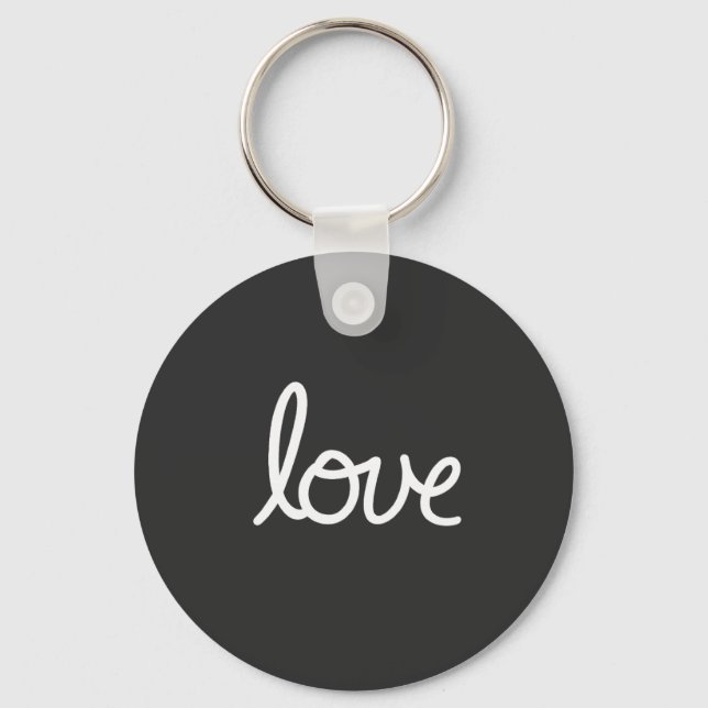 Love Typography Keychain (Front)