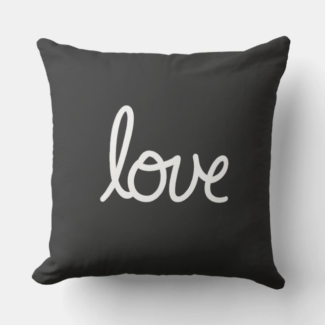 Love Typography Pillow (Front)