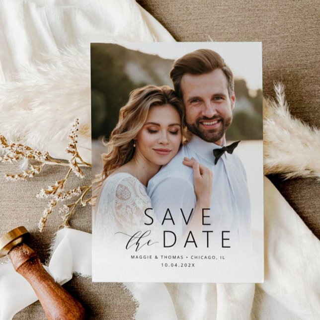 love typography save the date wedding postcard (Creator Uploaded)