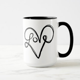 Love Typography Text Art Mug