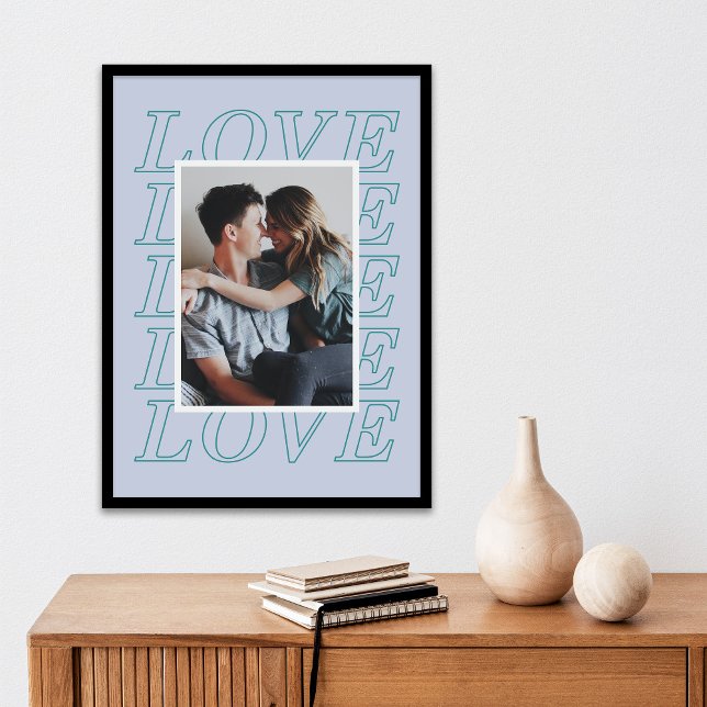 Love Typography Valentine's Day Poster - Blue (Creator Uploaded)