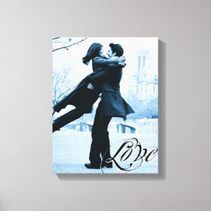 Love Typography Your Photo Template Wrapped Canvas Print