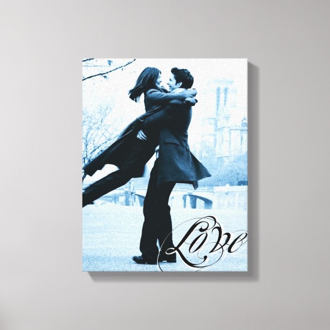 Love Typography Your Photo Template Wrapped Canvas Print (Front)