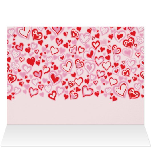 Love U diamond heart red & purple card (Inside Horizontal (Top))