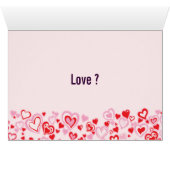 Love U diamond heart red & purple card (Inside Horizontal (Bottom))