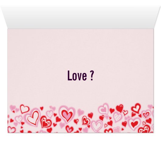 Love U diamond heart red & purple card (Inside Horizontal (Bottom))