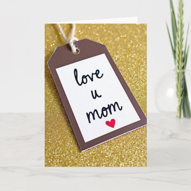 Love U Mom Greeting Card (Front)