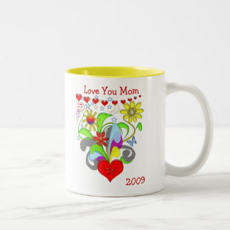 Love U Mom Two-Tone Coffee Mug