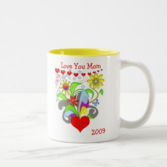 Love U Mom Two-Tone Coffee Mug (Right)