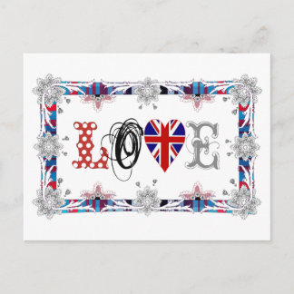 Love UK / England Postcard