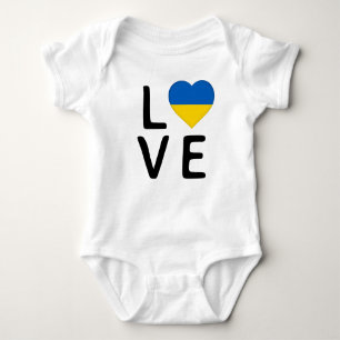 Love - Ukraine Flag Baby Bodysuit
