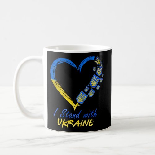 Love Ukraine Heart Ukrainian I Stand With Ukraine  Coffee Mug