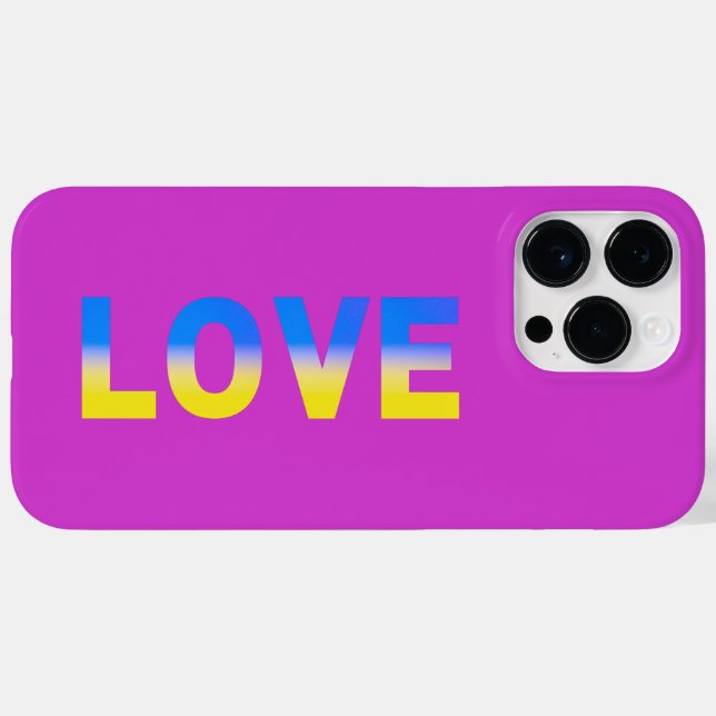 LOVE Ukraine Inspired blue yellow peace no war Case-Mate iPhone Case (Back (Horizontal))