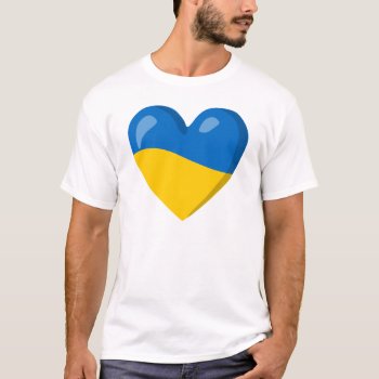 Love Ukraine Support T-shirt by FunnyBusiness at Zazzle