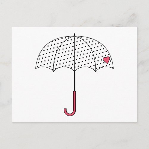 Love Umbrella Postcard