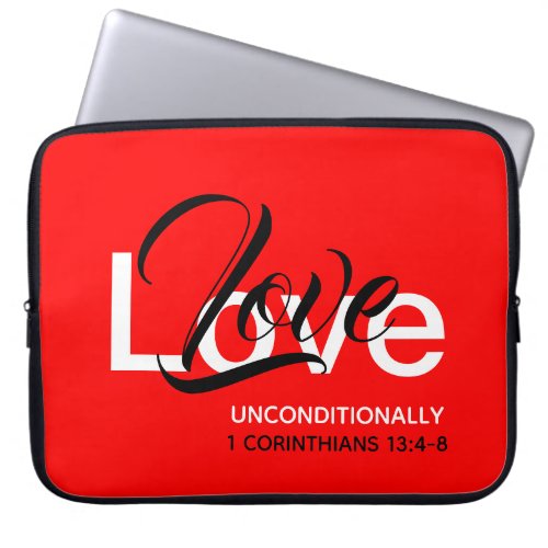 LOVE UNCONDITIONALLY Agape Christian Laptop Laptop Sleeve