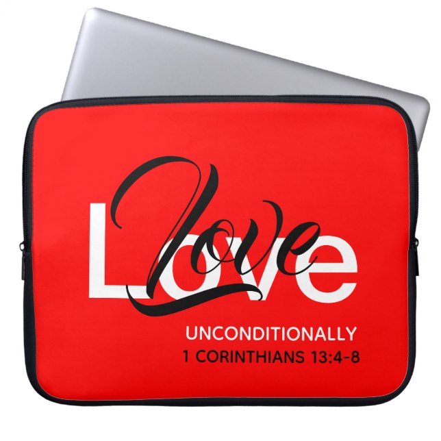 LOVE UNCONDITIONALLY Agape Christian Laptop Laptop Sleeve (Front)