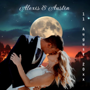 Love Under a Full Moon Wedding Backdrop