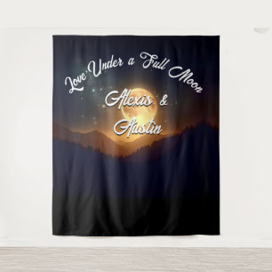 Love Under a Full Moon Wedding Backdrop