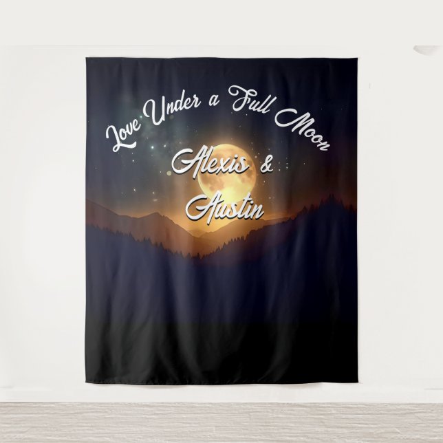 Love Under a Full Moon Wedding Backdrop (Front)