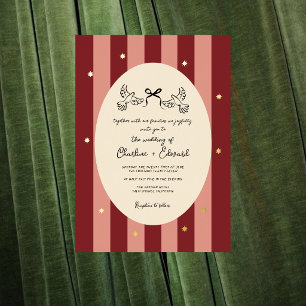 Love Under the Big Top Retro Circus Wedding Foil Invitation