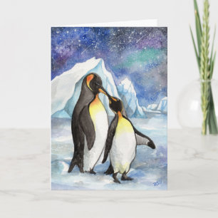 Love Under the Stars - Penguin Lovers Card