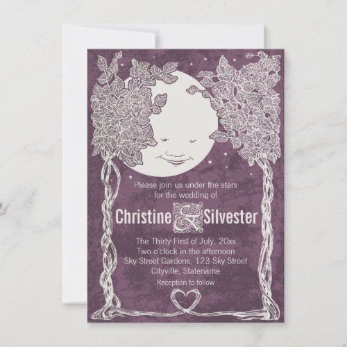 Love Under the Stars, wedding Personalized Invitation
