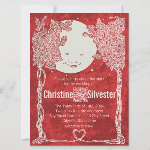 Love Under the Stars, wedding Personalized Announcements