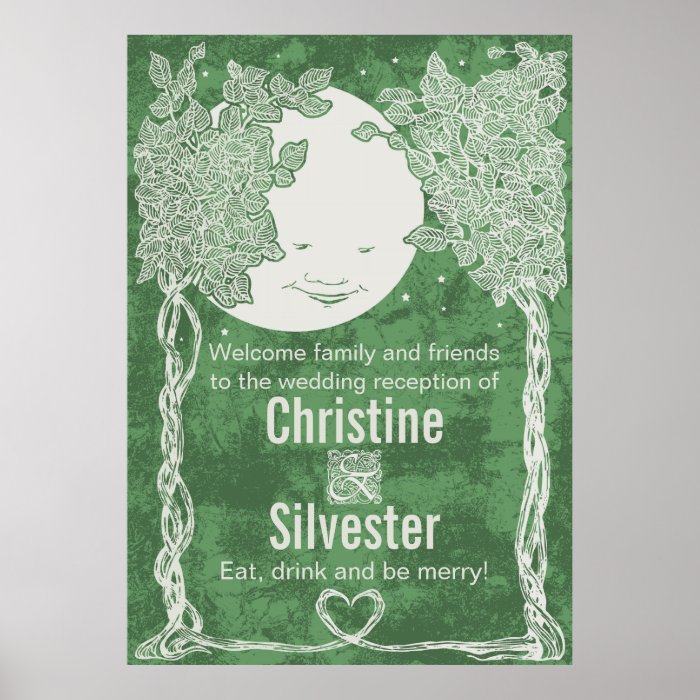 Love Under the Stars, wedding reception welcome Poster