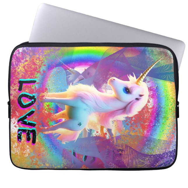 Love Unicorn Rainbow           Laptop Sleeve (Front)