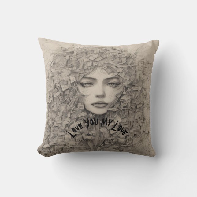 Love Unique Luxury Living Throw Pillows (Front)