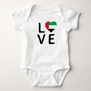 Love - United Arab Emirates Flag Baby Bodysuit