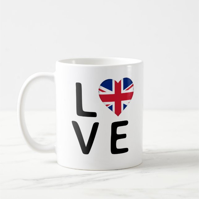 Love - United Kingdom Flag Coffee Mug (Left)
