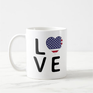 Love - United States of America Flag Coffee Mug