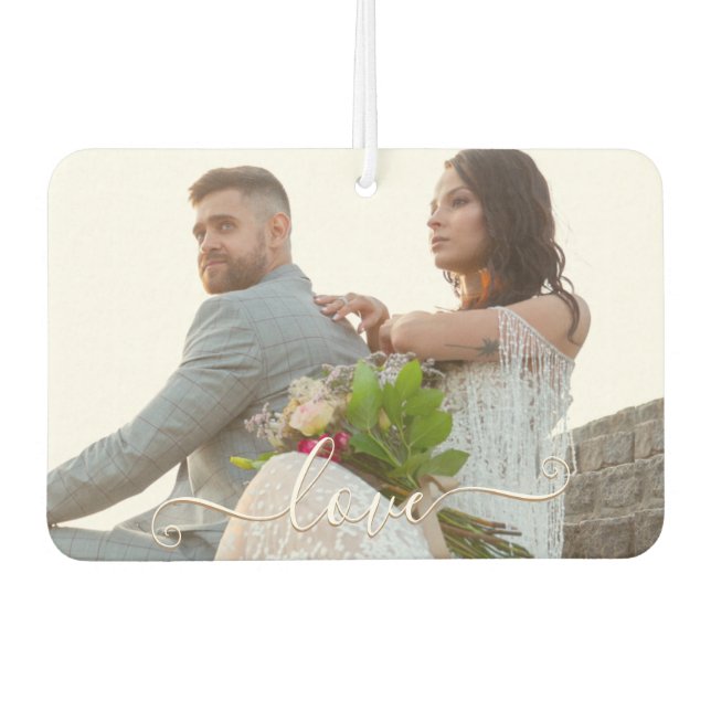 LOVE Upload Your Photo Car Air Freshener (Front)