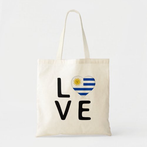 Love _ Uruguay Flag Tote Bag