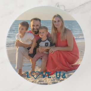 "LOVE US" Family Photo Decorative Trinket Tray