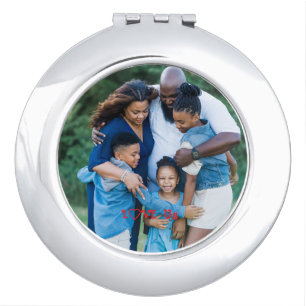 "LOVE US" Family Photo PERSONALIZE It Compact Mirror