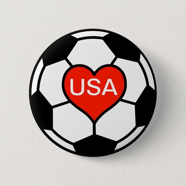 Love US Women's Soccer Team Button (Front)