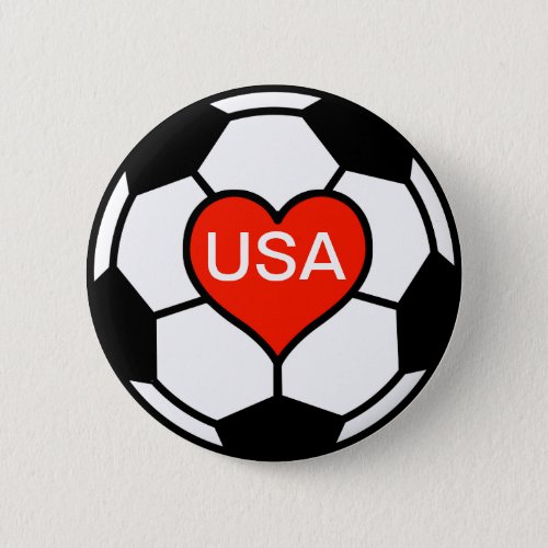 Love US Womens Soccer Team Button