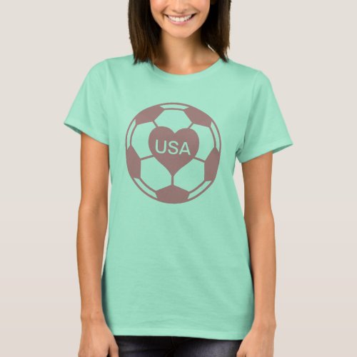 Love US Womens Soccer Team T_Shirt