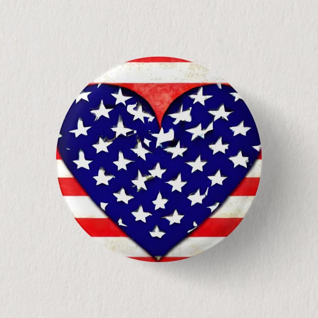 Love USA Button (Front)