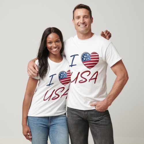 Love USA Heart T_Shirt