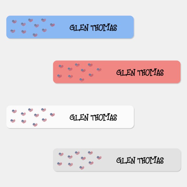 Love usa pattern kids' labels (Group)
